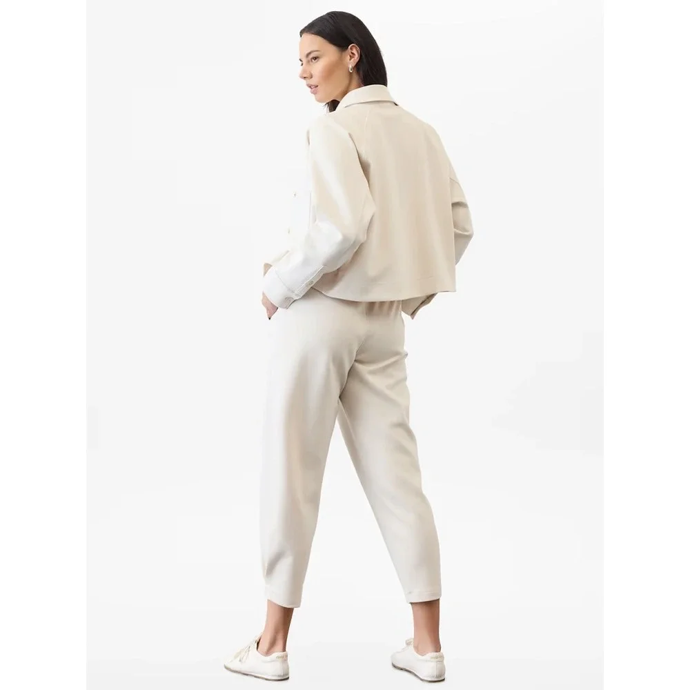 Athleta Allure Shirt Jacket | Bone Large #577373 Fall Semi Cropped